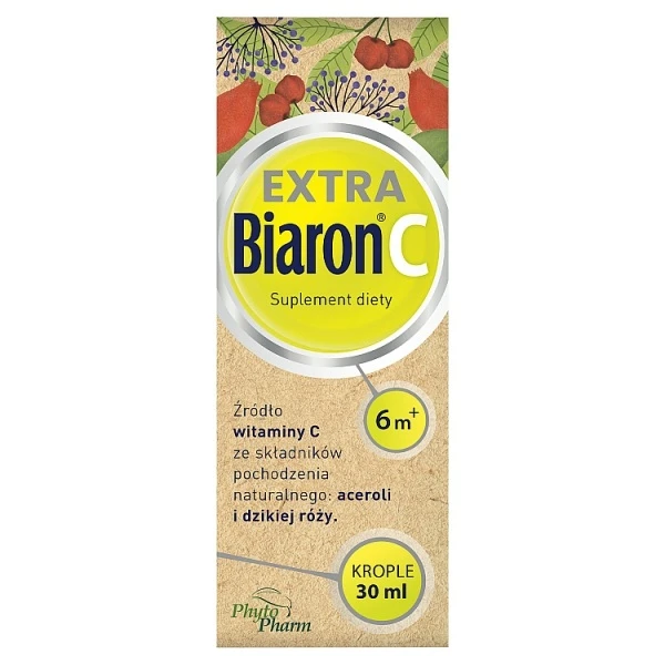 Biaron C Extra, witamina C, krople doustne, po 6 miesiącu życia, 30ml