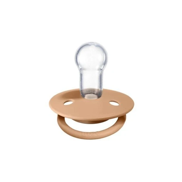 Bibs De Lux, smoczek uspokajający, silikonowy, peach, 0-36 miesięcy, 1 sztuka