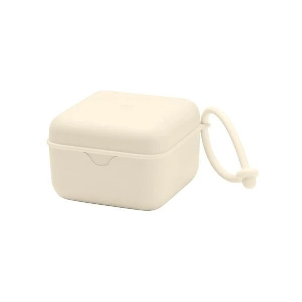 Bibs Pacifier Box 2w1, etui do smoczków i pojemnik do sterylizacji smoczków, ivory, 1 sztuka