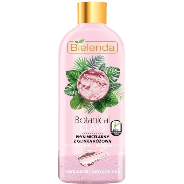 Bielenda Botanical Clays, płyn micelarny z glinką różową, cera sucha i odwodniona, 500ml