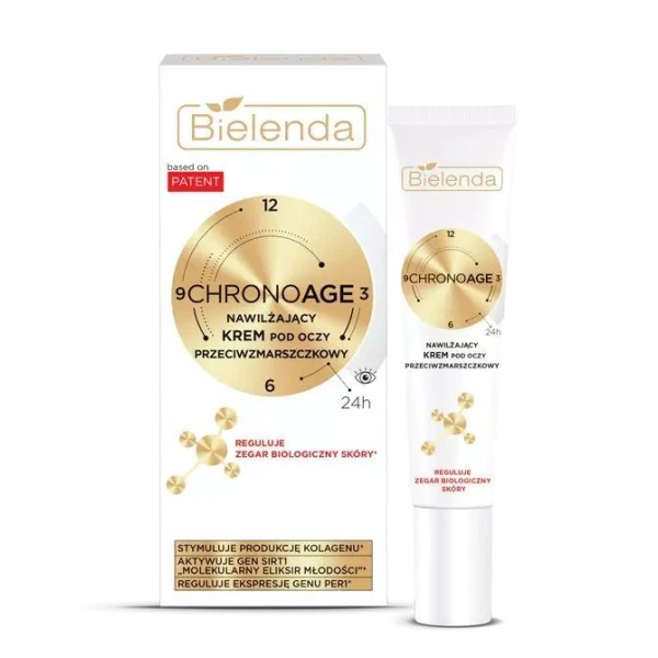 Bielenda Chrono Age, nawilżający, przeciwzmarszczkowy krem pod oczy, 15ml