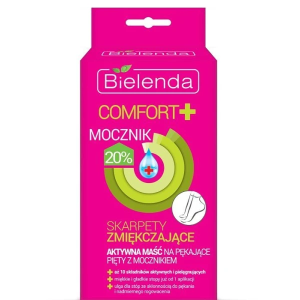 Bielenda Comfort+, skarpety zmiękczające z aktywną maścią na pękające pięty, z mocznikiem, 1 opakowanie