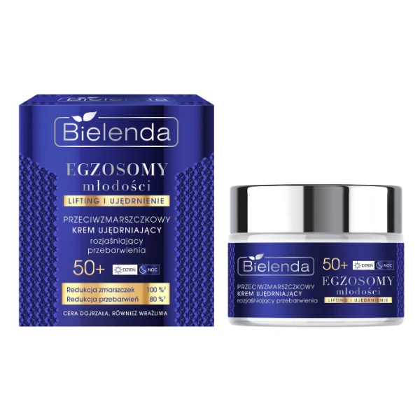 Bielenda Egzosomy Młodości, przeciwzmarszczkowy krem ujędrniający, rozjaśniający przebarwienia, 50+, 50ml