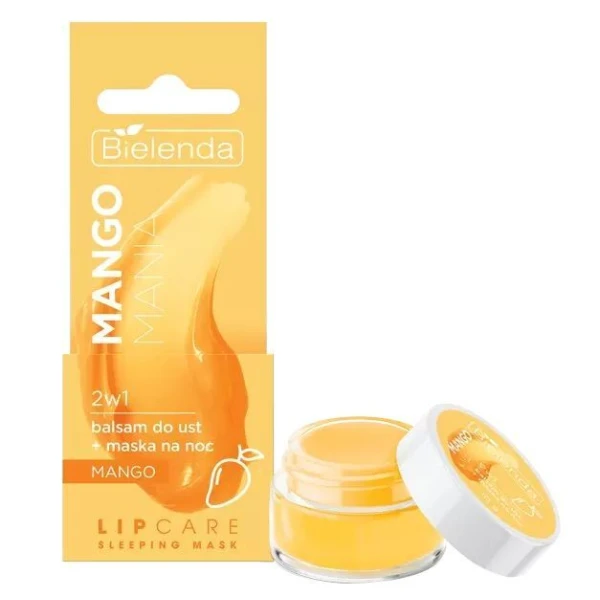 Bielenda Lip Care Mango Mania, balsam do ust i maska na noc 2w1, 10g