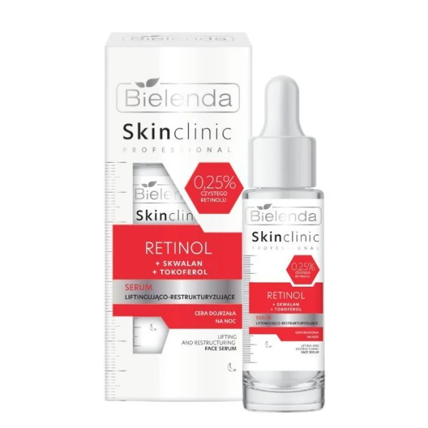 [DATA - 2026-11-30] Bielenda Skin Clinic Professional, Retinol, serum liftingująco-restrukturyzujące, na noc, 30ml