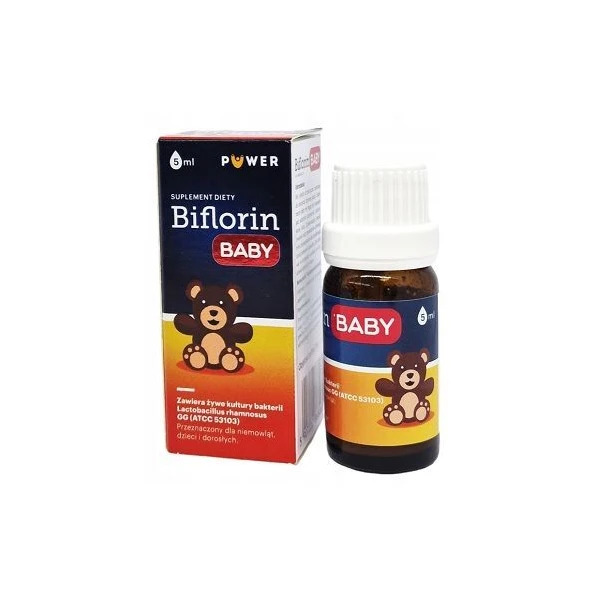 Biflorin Baby, krople doustne, dla niemowląt, dzieci i dorosłych, 5ml
