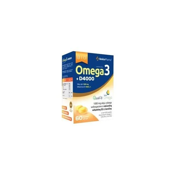 Bio Omega3 + D 4000, 60 kapsułek