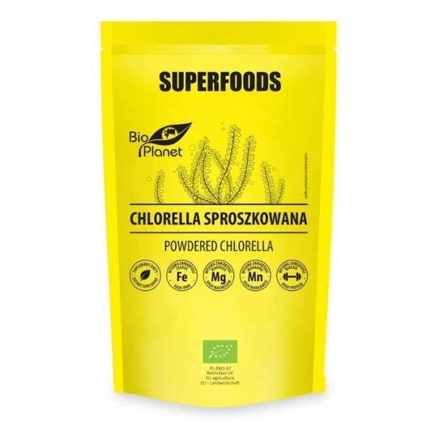 Bio Planet, Superfoods, chlorella sproszkowana, Bio, 200g
