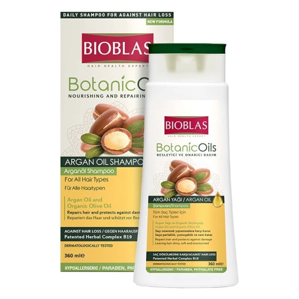 Bioblas Botanic Oils, szampon arganowy, przeciw wypadaniu włosów, 360ml
