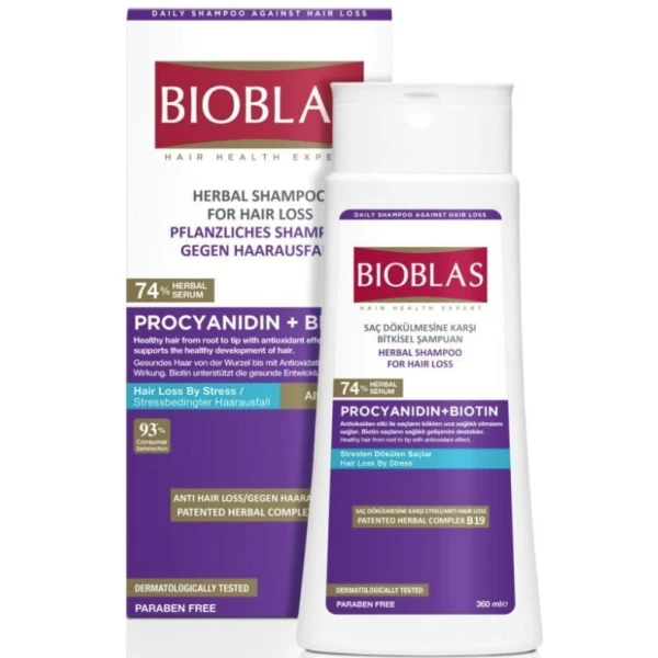 Bioblas, szampon ziołowy, włosy wypadające, do wszystkich rodzajów włosów, 360ml
