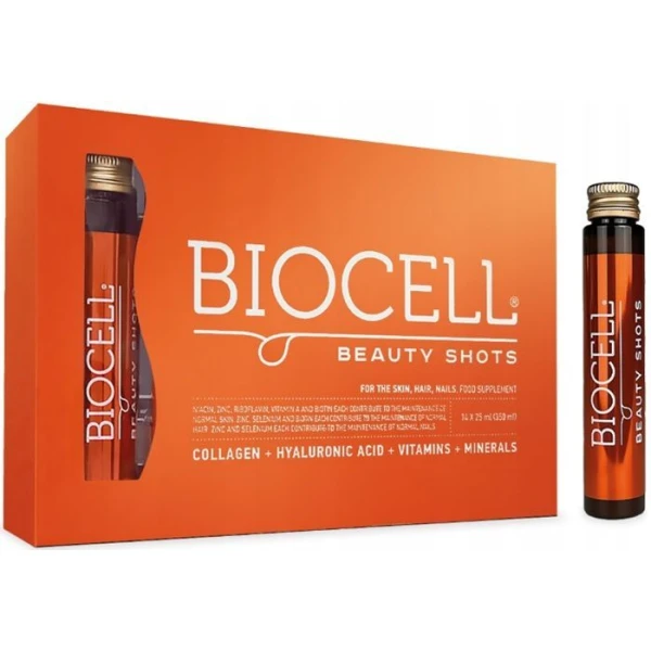 Biocell Beauty Shots, płyn, 14 fiolek po 25ml