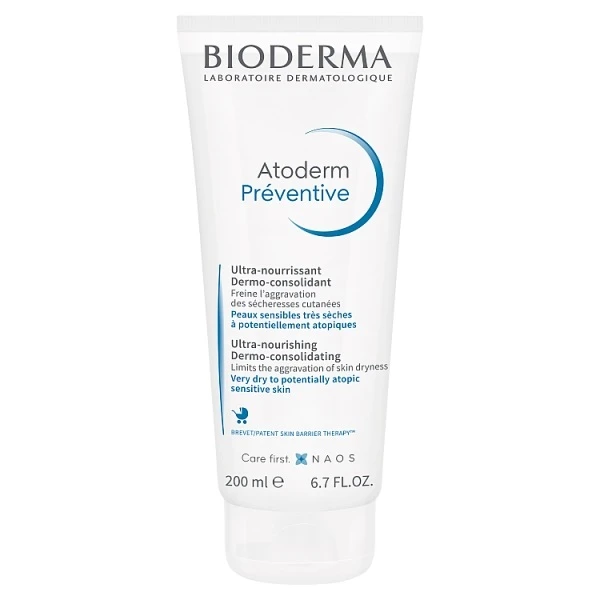 Bioderma Atoderm Preventive, krem odżywczy do skóry suchej, atopowej i podrażnionej, 200ml