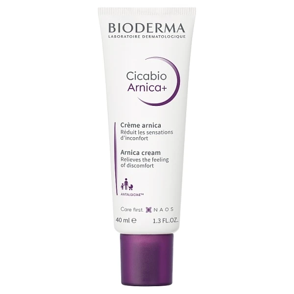 Bioderma Cicabio Arnica+, krem regenerujący do skóry z obrzękami, siniakami i po stłuczeniach, 40ml