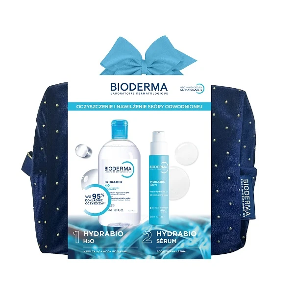 Bioderma Hydrabio H2O, woda micelarna, 500ml + Bioderma Hydrabio 72h booster hydratant, serum, 40ml