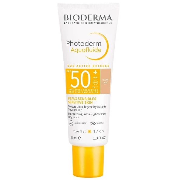 Bioderma Photoderm Aquafluide, ultralekki fluid SPF 50+ do skóry normalnej, odcień jasny, 40ml