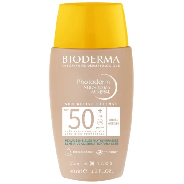 Bioderma Photoderm Nude Touch Mineral, podkład mineralny z efektem nude, odcień ciemny, SPF 50+, 40ml
