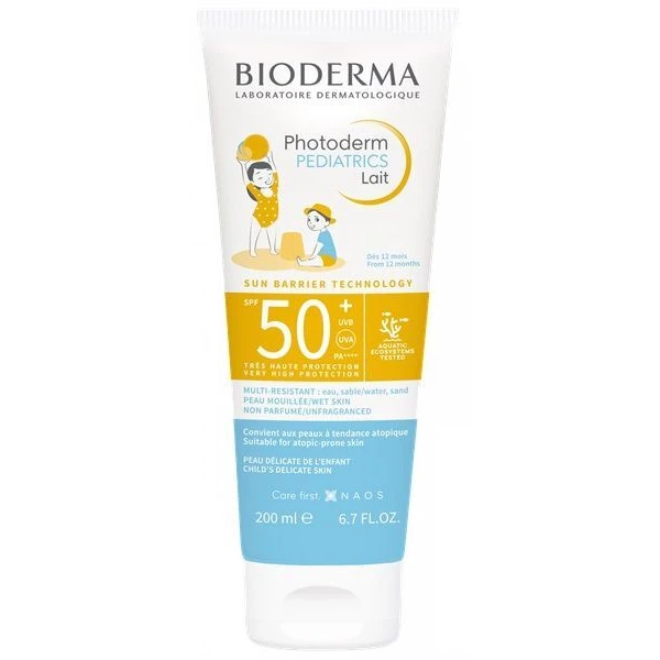 Bioderma Photoderm Pediatrics Lait, mleczko ochronne SPF 50+, od 1 roku życia, 200ml