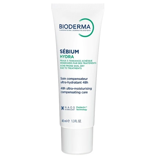 Bioderma Sebium Hydra, krem nawilżający do skóry tłustej, ze skłonnością do trądziku, 40ml