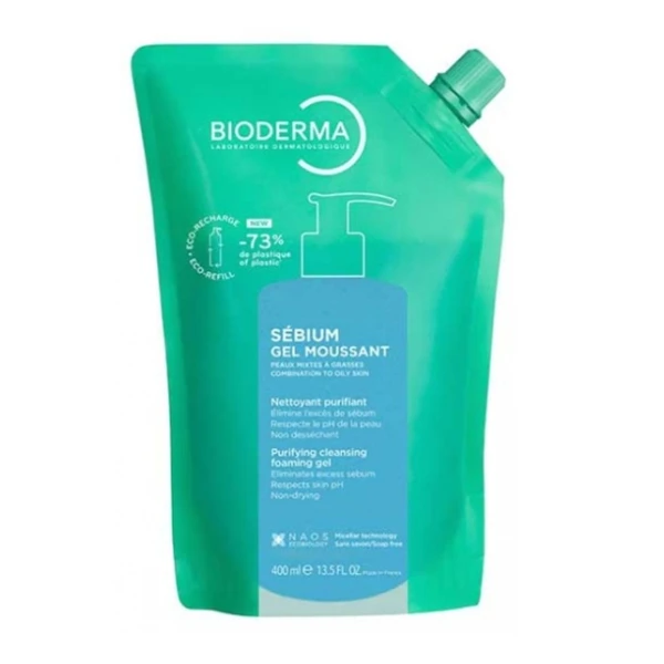 Bioderma Sebium Gel Moussant, żel oczyszczający, skóra tłusta i mieszana, zapas, 400ml