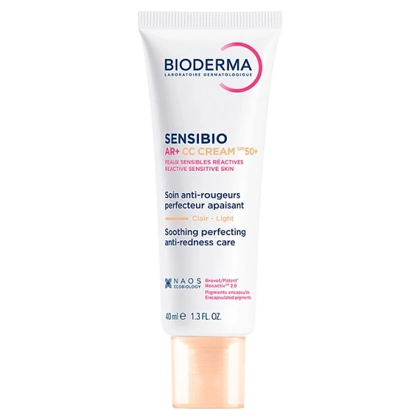Bioderma Sensibio AR+ CC Cream, krem korygujący do skóry naczynkowej, SPF50+, 40ml