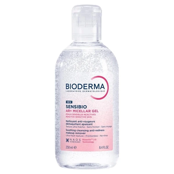 Bioderma Sensibio AR+, oczyszczający żel micelarny, skóra naczynkowa, 250ml