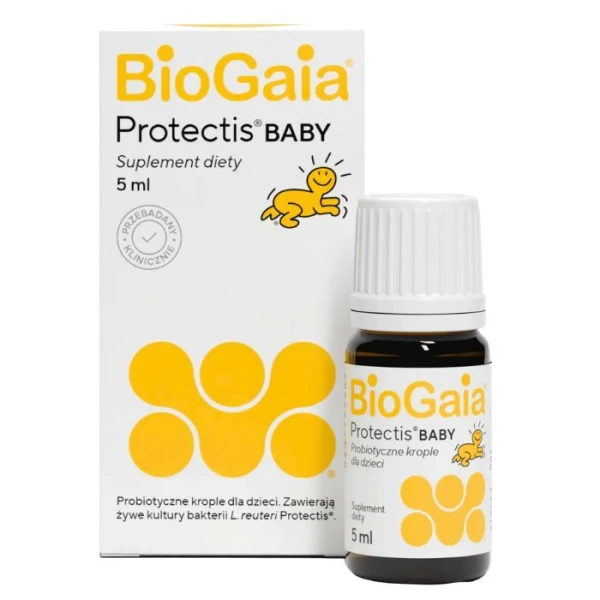 [DATA - 2026-11-14] BioGaia Protectis Baby, krople doustne, dla dzieci od urodzenia, butelka, 5ml