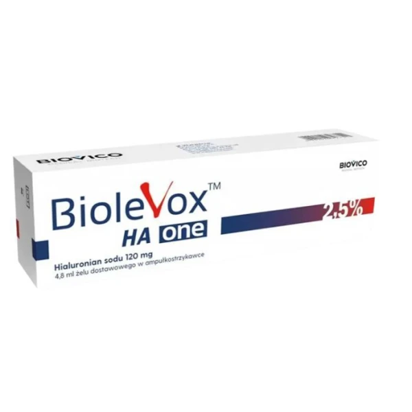 Biolevox HA One 2,5%, żel do wstrzykiwań, 1 ampułkostrzykawka