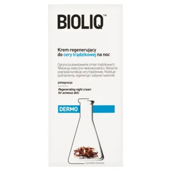 Bioliq Dermo, krem regenerujący do cery trądzikowej, na noc, 50ml