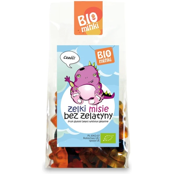 Biominki, żelki misie bez żelatyny, 100g