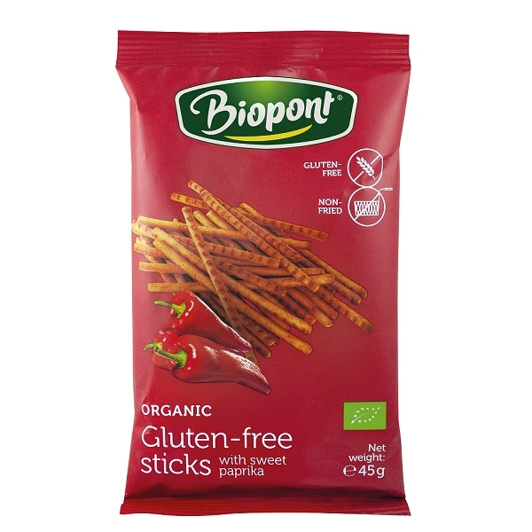 Biopont, paluszki paprykowe, bezglutenowe, 45g