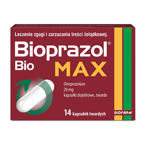 Bioprazol Bio Max 20mg, 14 kapsułek
