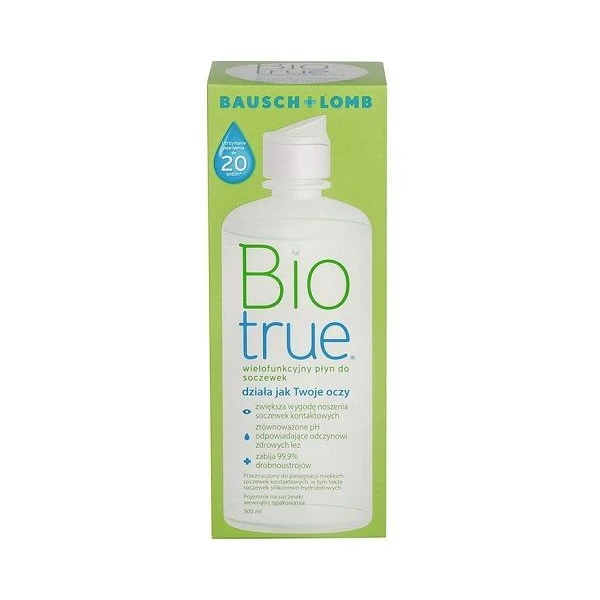 Biotrue, płyn dezynfekcyjny i pielęgnacyjny do soczewek, 300ml