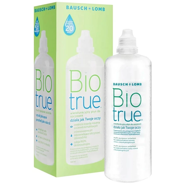 Biotrue, płyn dezynfekcyjny i pielęgnacyjny do soczewek, 300ml
