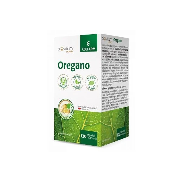 Biovitum Liquid, Oregano, 120 kapsułek