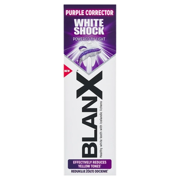 BlanX White Shock Purple Corrector, wybielająca pasta do zębów, 75ml