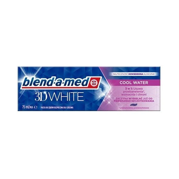 Blend-a-med 3D White, Cool Water, pasta do zębów, wybielająca, 75ml