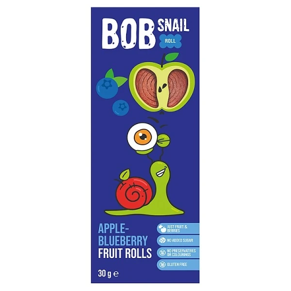 Bob Snail, przekąska jabłkowo-borówkowa, 30g