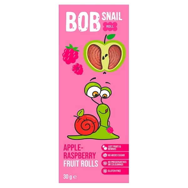 Bob Snail, przekąska jabłkowo-malinowa, 30g