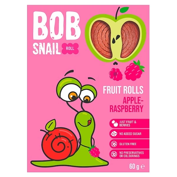 Bob Snail, przekąska jabłkowo-malinowa, 60g