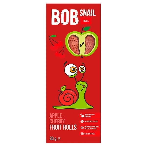 Bob Snail, przekąska jabłkowo-wiśniowa, 30g