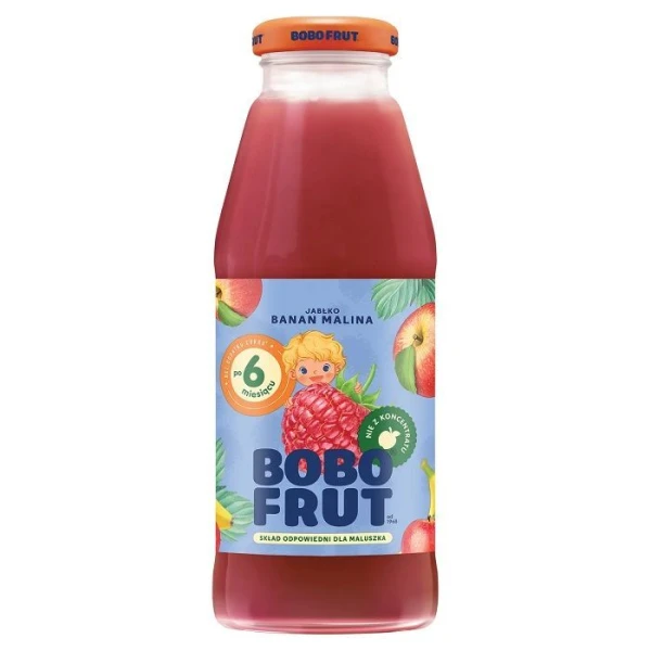 Bobo Frut, nektar owocowy, jabłko, banan i malina, po 6 miesiącu, 300ml