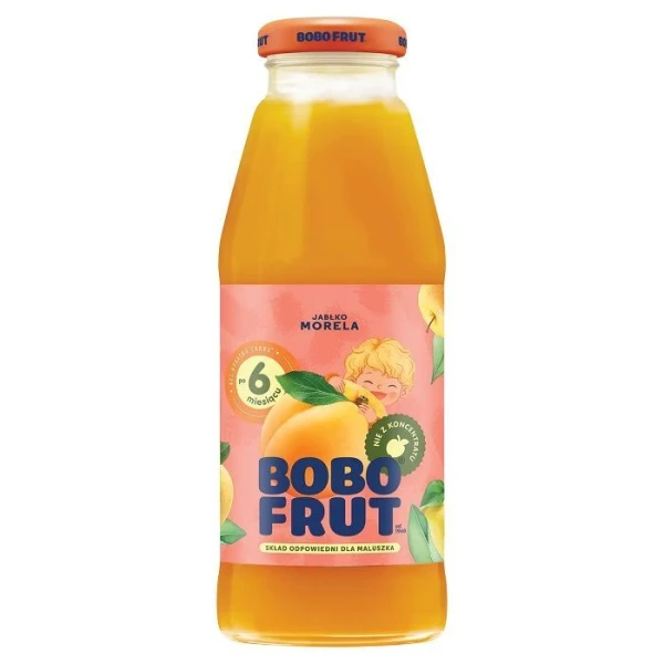 Bobo Frut, nektar owocowy, jabłko i morela, po 6 miesiącu, 300ml