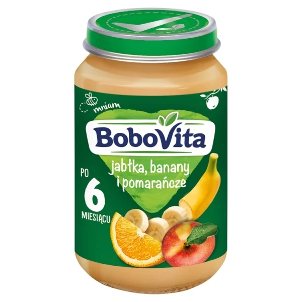BoboVita, jabłka, banany i pomarańcze, po 6 miesiącu, 190g