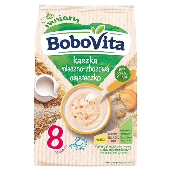 [DATA - 2026-10-23] Bobovita, kaszka mleczno-zbożowa, ciasteczko, po 8 miesiącu, 210g