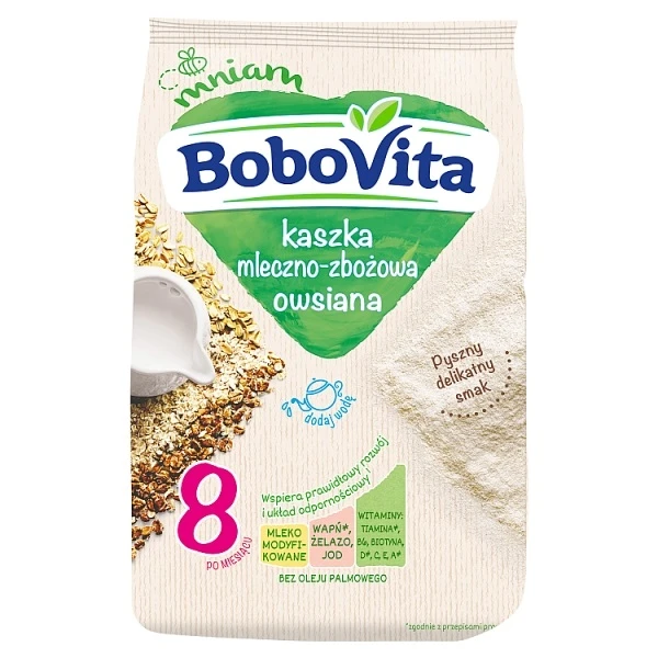BoboVita, kaszka mleczno-zbożowa, owsiana, po 8 miesiącu, 230g