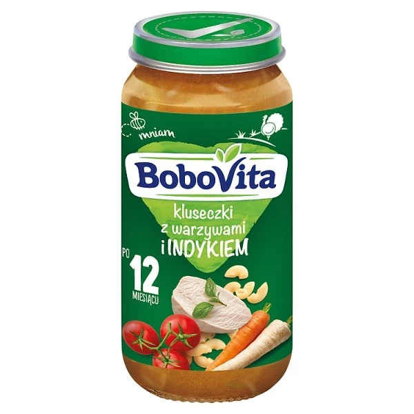 BoboVita, kluseczki z warzywami i indykiem, po 12 miesiącu, 250g