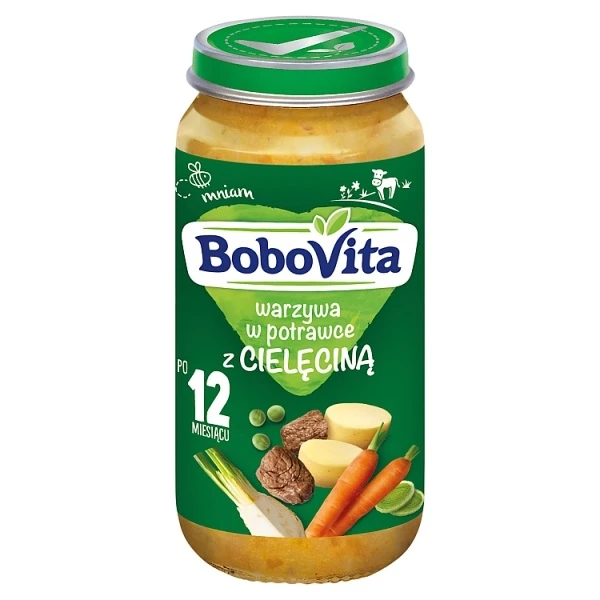 BoboVita, warzywa w potrawce z cielęciną, po 12 miesiącu, 250g