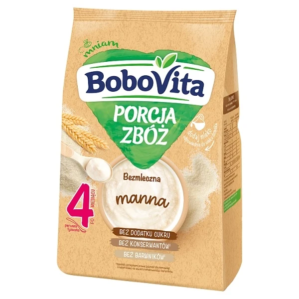 BoboVita Pierwsza Łyżeczka, kaszka bezmleczna manna, po 4 miesiącu, 170g