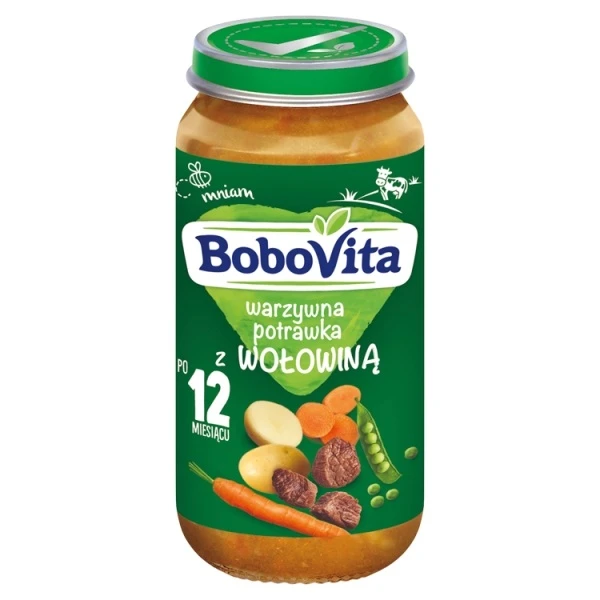 BoboVita, warzywna potrawka z wołowiną, po 12 miesiącu życia, 250g