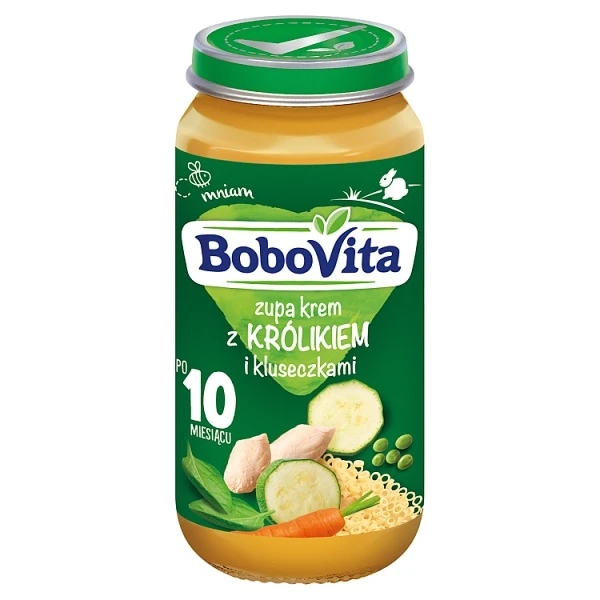 BoboVita, zupa krem z królikiem i kluseczkami, po 10 miesiącu życia, 250g